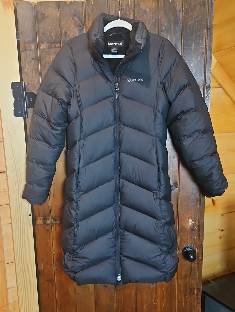 700 Fill Marmot Women's Black Long Puffer Coat